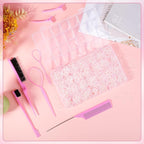 Clear Rubber Bands with 7 Hair Styling Tools, 1500 Pcs Elastic Ties Small Rubber Bands Baby Toddler Hair Ties for Girls Christmas Gifts