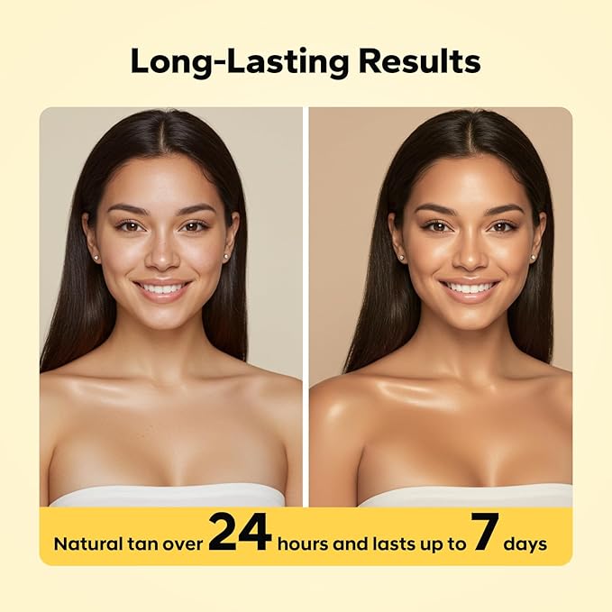 Facial Self Tanning Drops (1 Fl Oz), Tanning Drops for Face & Body, Gradual Bronzing Effect, Lightweight Tanner for Sensitive Skin, Natural Sun-Kissed Glow, Light Shade