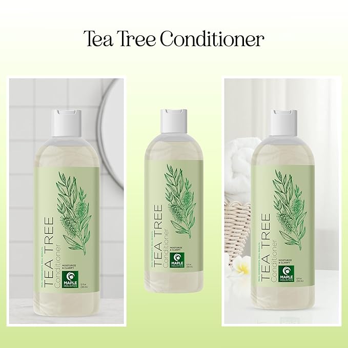 Tea Tree Conditioner for Dry Hair - Tea Tree Oil Conditioner for Damaged Dry Hair and Cleansing Conditioner for Dry Scalp Care - Sulfate Free Conditioner with Nourishing Tea Tree Oil for Hair Care