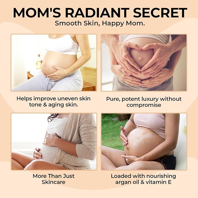 Fearless Mama Belly Butter – Luminous Scent Stretch Mark Cream for Pregnancy – Natural Moisturizer for Stretch Mark and Scar Care – Deep Hydration for Growing Bellies