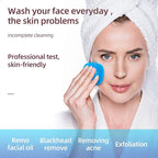VWMYQ 2 Pack Silicone Face Scrubber for Men and Women Facial Cleansing Brush Silicone Face Wash Brush Manual Waterproof Cleansing Skin Care Face Brushes for Cleansing and Exfoliating (Blue_Pink)