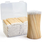 2200Pcs Pointed Cotton Swabs in Storage Box - Precision Microblading Cotton Swabs with Wooden Sticks for Makeup, Cleaning Nail Polish, Eyebrow, Tattoo Permanent Supplies, Craft