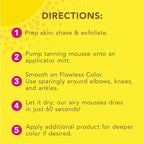 Jergens Natural Glow Instant Sun Body Mousse, Self Tanner for Ultra Deep Bronze Tan, Sunless Tanning Body Bronzer, Natural Looking Fake Tan, 6 Oz, Pack of 2