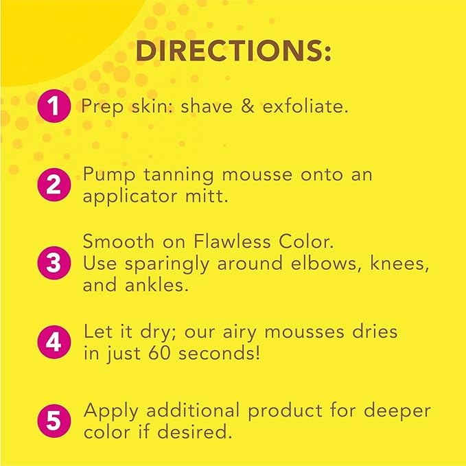 Jergens Natural Glow Instant Sun Body Mousse, Self Tanner for Ultra Deep Bronze Tan, Sunless Tanning Body Bronzer, Natural Looking Fake Tan, 6 Oz, Pack of 2