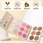 UCANBE 26 Colors 4-in-1 Multi-Use Face Palette, Long-Lasting Makeup Palette with 8 Concealers, 6 Contours, 6 Highlighters and 6 Blushes All In One Palette, High Coverage and Travel-Friendly