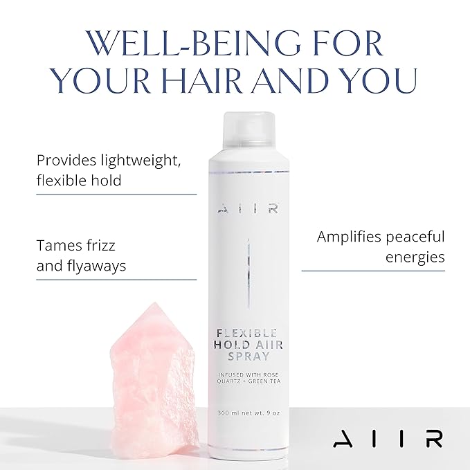 AIIR Flexible Hold Finishing Spray - Light Hold Hairspray with Soft & Touchable Finish, Enhances Style & Shine, Humidity Resistant for Fighting Frizz, 2.5 oz