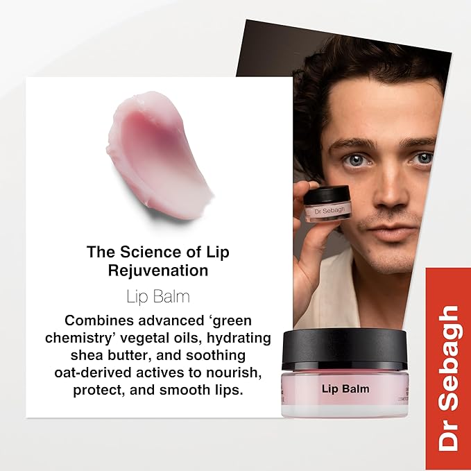 Dr Sebagh Lip Balm (0.5 fl oz) - Luxury Healing Lip Balm for Dry Lips & Chapped Lips - Intense Lip Hydration & Repair - Lip Moisturizer for Women and Men- Nourishing Lip Treatment & Lip Care Essential