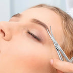 2 Pack Stainless Steel Cuticle Scissors Extra Fine Curved Blade Multi-Purpose Grooming Scissors for Manicure Pedicure Eyebrow Nail Eyelash Beards, Silver