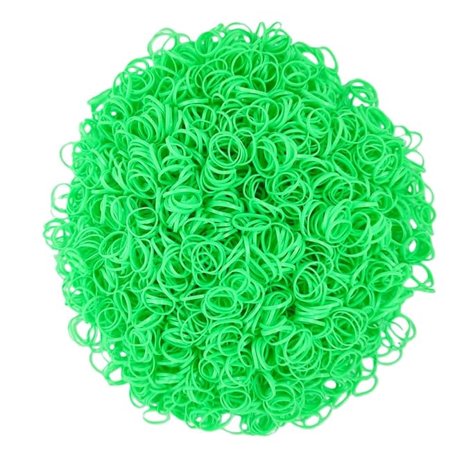 3200 Pcs Elastic Rubber Bands Small Hair Ties Hair Rubber Mini Hair Bands Hair Elastics Tiny Soft Holder Ponytails for Girls (Green)