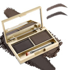 Boobeen Eyebrow Powder Kit, 2-color Waterproof Eyebrow Palette Makeup to Definer & Filler Brows, Eyebrow Color Powder Shape Natural Looking Brow - with Mirror Brush