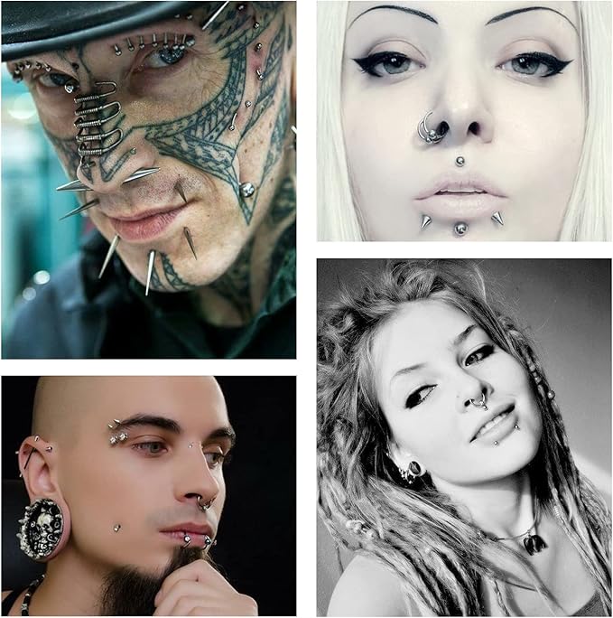 20G 50pcs Hollow Piercing Needles - 316L Stainless Steel Jewelry Needles, Micro Tips for Ear & Septum Precision Piercing