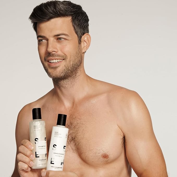 SEEN Shampoo & Conditioner Bundle, Fragrance-Free - Non-Comedogenic & Hair Care - Dermatologist-Developed, Safe for Sensitive, Eczema & Acne-Prone Skin