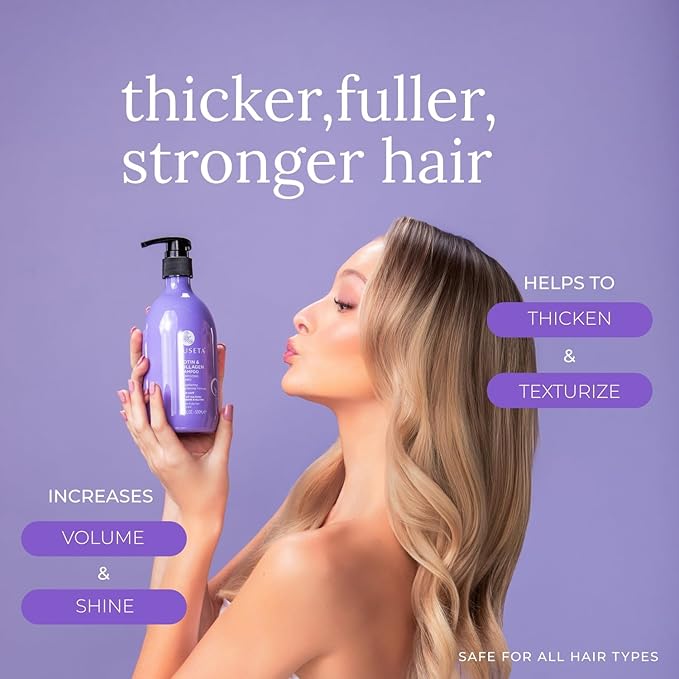 Luseta Biotin Trio Hair Care Set Moisturizing Shampoo and Conditioner Set and Hair Serum Thickening for Thinning Damaged Dry Hair