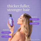 Luseta Biotin Trio Hair Care Set Moisturizing Shampoo and Conditioner Set and Hair Serum Thickening for Thinning Damaged Dry Hair