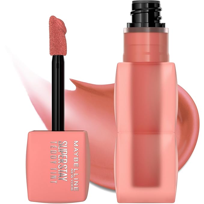MAYBELLINE Super Stay Teddy Lip Tint, Long Lasting Matte Lipstick For Up To 12HR Wear, Current Mood, 1 Count