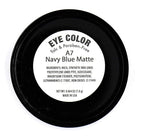Navy Blue Dark Blue Matte Opaque Pressed Powder Single Vegan Eyeshadow; Talc, Paraben & Cruelty Free