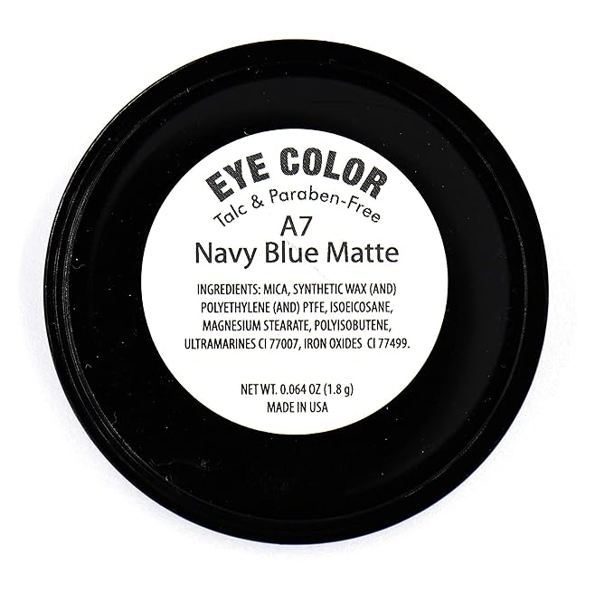 Navy Blue Dark Blue Matte Opaque Pressed Powder Single Vegan Eyeshadow; Talc, Paraben & Cruelty Free