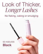 Mineral Fusion So Ageless Fanned Out Volume Mascara (Black) - Conditioning Formula For Look of Thicker, Longer Lashes - Hypoallergenic With Peptides - Smudge Proof