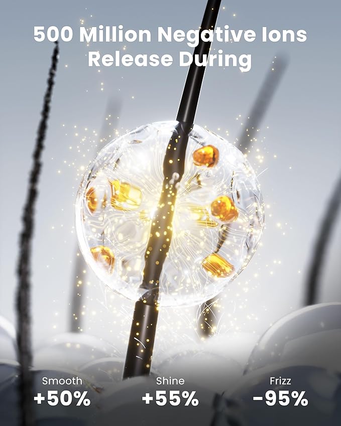 Easywave 5 in 1 Multi Hair Styler Dryer Brush: 110,000 RPM High-Speed, Flexible Air Styling & Drying System, Professional Negative Ionic Hot Air Brush Set for Fast Drying, Curling Volumizing