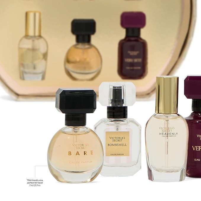 Victoria's Secret Mini Eau de Parfum Discovery Gift Set: Bombshell, Bombshell Soiree, Tease, Bare, Very Sexy, & Heavenly