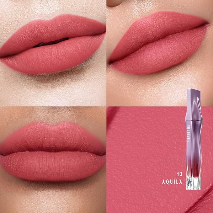 NEBULA VELVET LIP CREAM-Long Lasting Lip Stain, Waterproof and Transferproof Lip Tint, Matte Finish, Smooth Out Lip Lines, Lightweight & High Coverage, Stocking Stuffers (13 AQUILA)