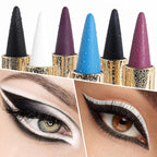 Kaely 2Pcs Black White Gel Eyeliner Pencils Set,Waterproof Eye Liner Pen,Cat Eye Stencil Cat Face Makeup,Eye Black Eyeshadow Palette Stick,Gothic Halloween Makeup,delineador de ojos contra el agua