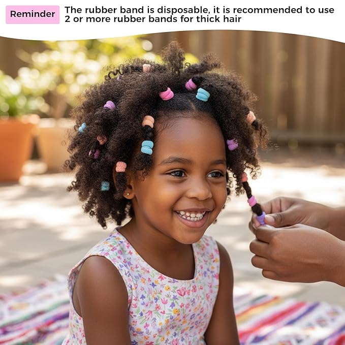 Colorful Rubber Bands Set, 2020Pcs Elastic Hair Ties with 5 Styling Tools 40Pcs Hair Clips Hair Accessories Valentines Day Gifts for Daughter