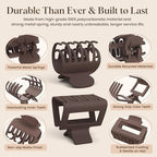 8 Pcs Medium Hair Clips for Women Girls - 2 Styles Rectangle and Double Row Teeth Small Claw Clips for Thin Fine Thick Hair, Matte Non-slip Strong Hold Jaw Clips Hair Accessories, Neutral