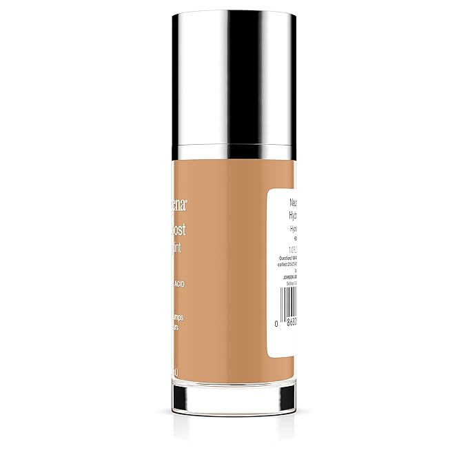 Neutrogena Hydro Boost Hydrating Tint Foundation Makeup for Dry Skin, with Hyaluronic Acid, Lightweight Oil-Free Water Gel, Non-Comedogenic, 85 Honey Color 1.0 fl. oz