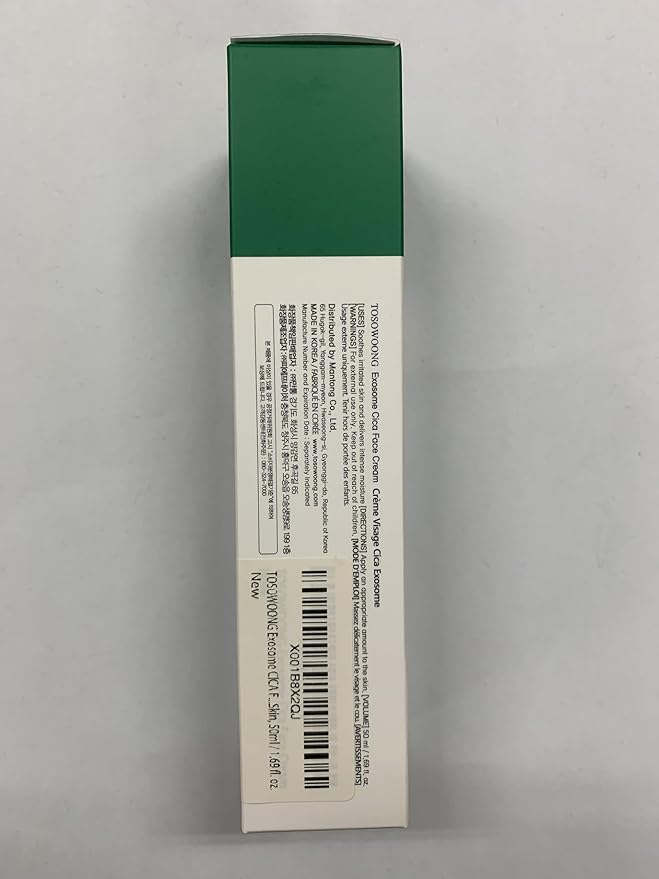 TOSOWOONG Exosome CICA Face Cream - Daily Soothing Moisturizer for Breakouts and Irritated Skin, Fast-Acting, Lightweight Korean Skincare for Redness and Blemish-Prone Skin, 50ml / 1.69 fl. oz.