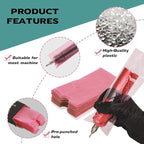 200PCS Tattoo Pen Covers - Rayyl Tattoo Pen Machine Covers Large Size 2.5x7.1 inch Pink for Cartridge Pen Machine Bags Sleeves Tattoo Kit Machine Pen Tattoo Supplies...