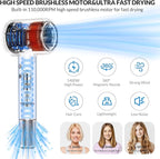 Hair Dryer, Travel Small Hair Dryer with Diffuser,High Speed Brushless Fast Drying Blow Dryer,Low Noise/Compact/Mini Design Hairdryer for Women,Men - No Heat Damage