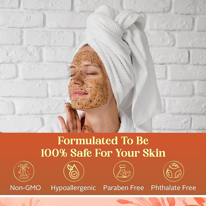 Envy Vitamin C and Turmeric Face Scrub - Clears Blackheads, Improves Dark Spots & Acne - Clean, Cruelty-Free Korean Skin Care for All Skin Types - Dermatologist Tested - 6.76 oz