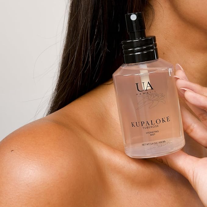 Kupaloke Tuberose Body and Hair Mist from Hawaii, Hair Perfume for a Light, Hydrating Refresh, Body Mist for Women and Men, Alcohol-Free, With Moisturizing Hyaluronic Acid & Glycerin, 3.4 oz
