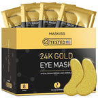 24k Gold Under Eye Patches (8 Pairs), eye mask, Collagen Skin Care Products, Eye Patches for Puffy Eyes, eye masks for dark circles and puffiness