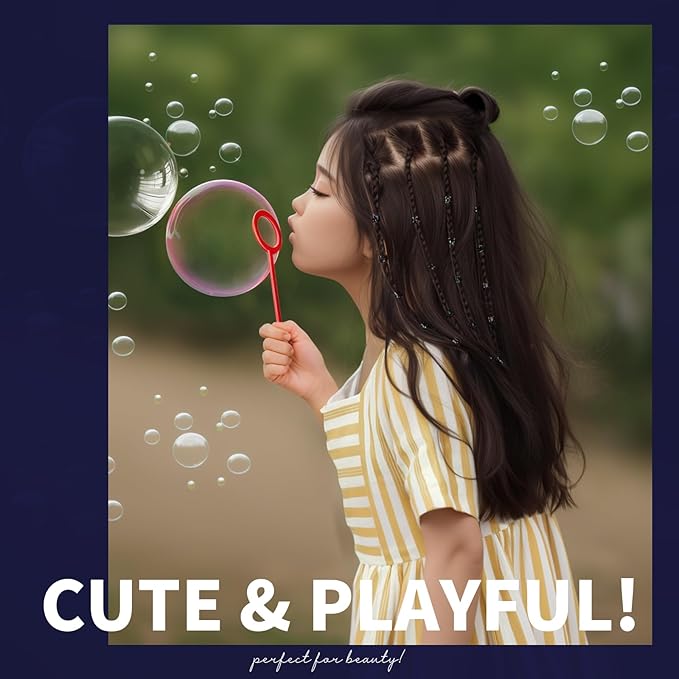 Teenitor 2000pcs Black Hair Rubber Bands Soft Elastic Hair Ties for Kids Girls Hair Braids