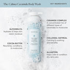 Naturium The Calmer Ceramide Body Wash, Frangrance-Free, Cleansing & Moisturizing for Dry, Sensitive Skin, Dermatologist-Tested, Paraben & Cruelty-Free, 16.9 oz