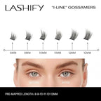 Lashify I-LineLong Pre-Mapped Gossamer, Easy DIY False Lashes to Create an Angled Look and Eyeliner Effect