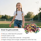 Mini Small Hair Ties All Hair Types Seamless Hair Ponies Elastics Ponytail Holders Hair Scrunchies Hair Accessories Baby Girls Kid Children 200 pcs