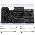 TsMADDTs Bobby Hair Pins Kit, 200PCS U Shaped Bobby Pins Black for Women, Ballet Buns with Box, 2.4IN and 2IN