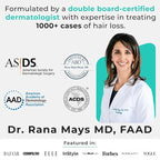 Hair Plus MD Hair Growth Supplement, 120 Capsules – Supports Hair Growth & Density – Dermatologist-Developed with Collagen & Vitamins – Gluten-Free, Toxin-Free, Non-GMO – 1 Month Supply