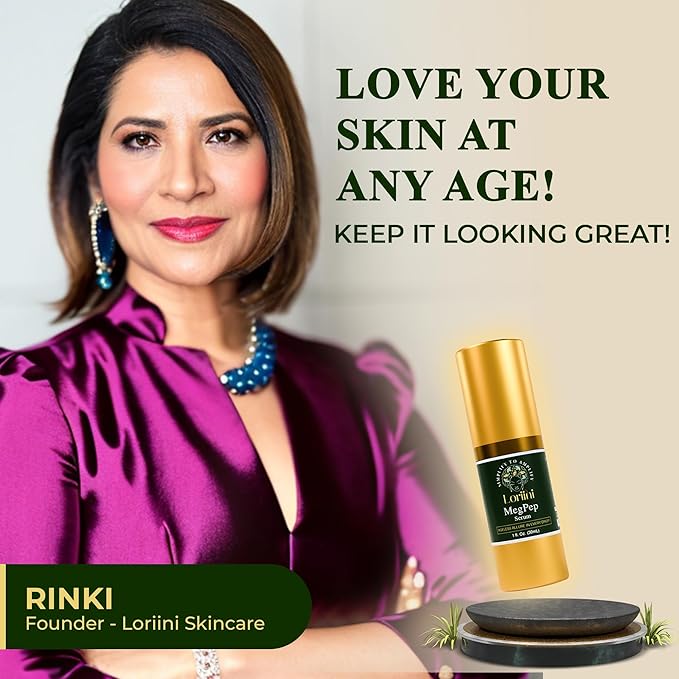 MegPep Anti-Aging Serum | Peptide & Hyaluronic Acid Face Serum for Wrinkles, Hydration,Fine Lines & Dull skin | With Ceramides, Ashwagandha, Gold Bhasma & Edelweiss – Firm, Brighten Skin – 1 Fl Oz