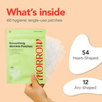 Morrow Beauty - Peptide-Infused Smoothing Wrinkle Patches - Overnight Patches for Smoothing Fine Lines and Wrinkles, Anti Aging Stickers for Crow's Feet, Elevens, Smile Lines (66 Count)