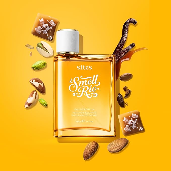 Sttes Perfume 02# (2 Packs) – Irresistible Sunshine – Long-Lasting Vanilla, Salted Caramel & Pistachio Gourmand Eau de Parfum 2×100ml (3.4 fl oz) – Warm Sweet Perfume Gift Set for Women