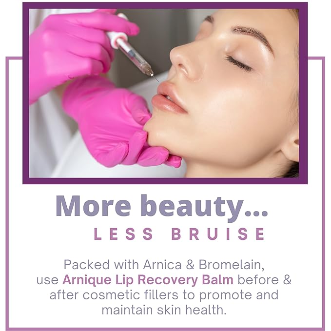 Arnica Lip Balm – Lip Filler Aftercare Balm with Arnica Montana and Bromelain, Soothing Topical Masque for Lip Flip, Injections, and Cosmetic Treatments