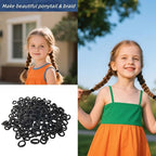 Mini Small Hair Ties All Hair Types Seamless Hair Ponies Elastics Ponytail Holders Hair Scrunchies Hair Accessories Baby Girls Kid Children 200 pcs