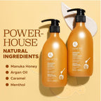 Luseta Manuka Honey Shampoo & Conditioner Set Hydrating and Moisturizing for Dry, Damaged and Dull Hair Restores Shine & Softness and Sulfate-Free 16.9oz*2