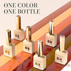 CANNI 6 Colors 9 Ml Jelly Brown Gel Nail Polish Set- Jelly Neutral Transparent Dark Red Orange Colors Sheer Kit, Soak Off LED Nail Gel Manicure DIY at Home Salon Gifts