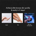 Millennium Tanning SOLID BLACK 100X Dark Tanning Lotion Indoor Outdoor Tan Enhancing Silicone Bronzer Tanning Bed Lotion 13.5 Fl oz (400 ml)