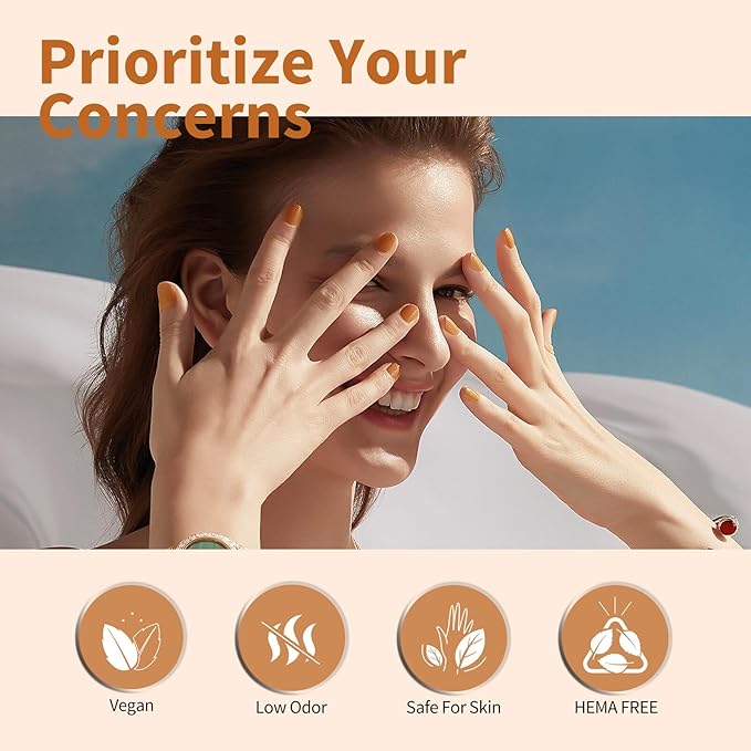 CANNI 6 Colors 9 ML Hema-Free Brown Gel Nail Polish Set, Dark Chocolate Brown Gel Polish Kit Fall Light Colors, Soak Off LED Nail Gel Manicure Kit DIY at Home Salon Gifts